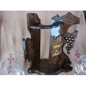 Wooden Bottle and Glass Holder,Wine Bottle Holder,Wine Rack