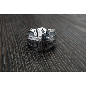 Men's Ring Shield Sterling Silver 925