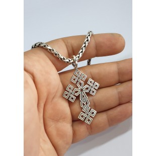 Large Cross Pendant Sterling Silver 925,Religious Gift