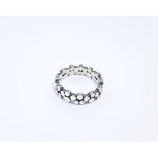 Dainty Ring with Dots Sterling Silver 925,Minimalist Ring