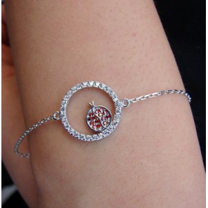 Lucky Charm Pomegranate Bracelet 925 Sterling Silver