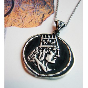 Pendant Tigran the Great King of Armenia,Sterling Silver 925,Tigran Mets Coin