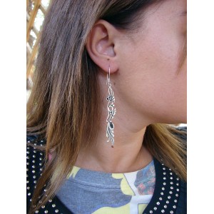 Long Earrings Ethnic Style Sterling Silver 925,Party Earrings