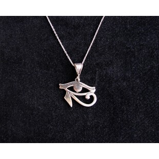 Pendant Eye of Horus Ra Egyptian Amulet Sterling Silver 925