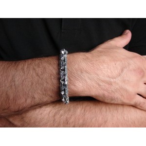 Heavy Bracelet for Men Sterling Silver 925 Curb Chain