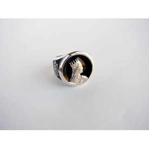 Silver Man Ring Tigran the Great King of Armenia