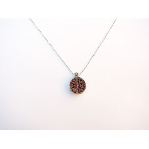 Delicate Pomegranate Necklace Sterling Silver 925 with Garnets