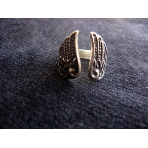 Silver Ring Angel Wings,Adjustable Ring