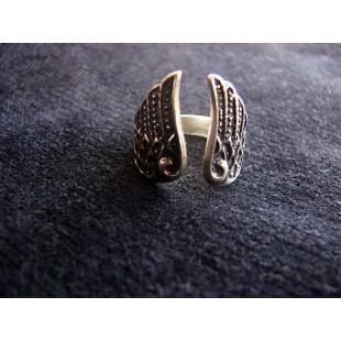 Silver Ring Angel Wings,Adjustable Ring