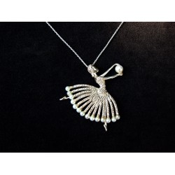 Ballet Dancer Pendant Sterling Silver 925