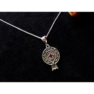 Pomegranate Pendant Armenian Ornament Sterling Silver 925