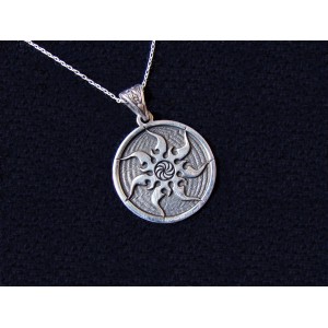 Pendant Sun and Wheel of Eternity 925 Sterling Silver