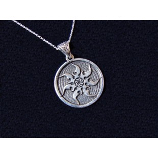 Pendant Sun and Wheel of Eternity 925 Sterling Silver